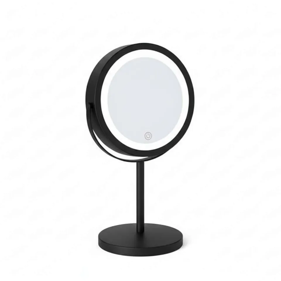Andrea House Baño miroir grossissant noir LED tactile