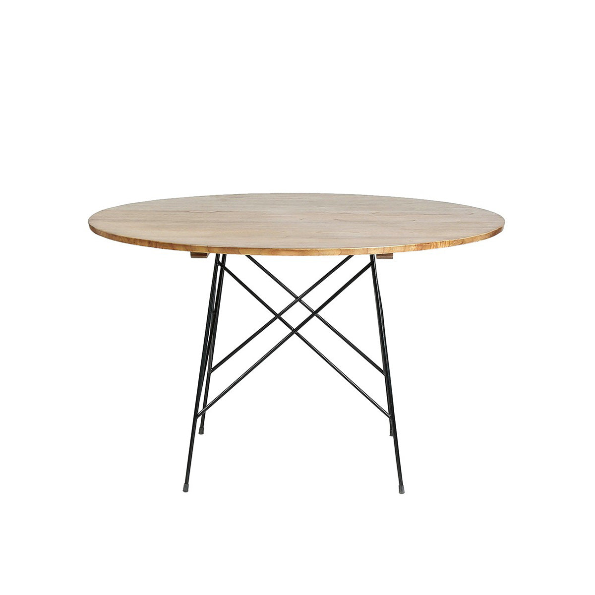 Berah Getah TILO table ronde mindi 4 pers. bois métal
