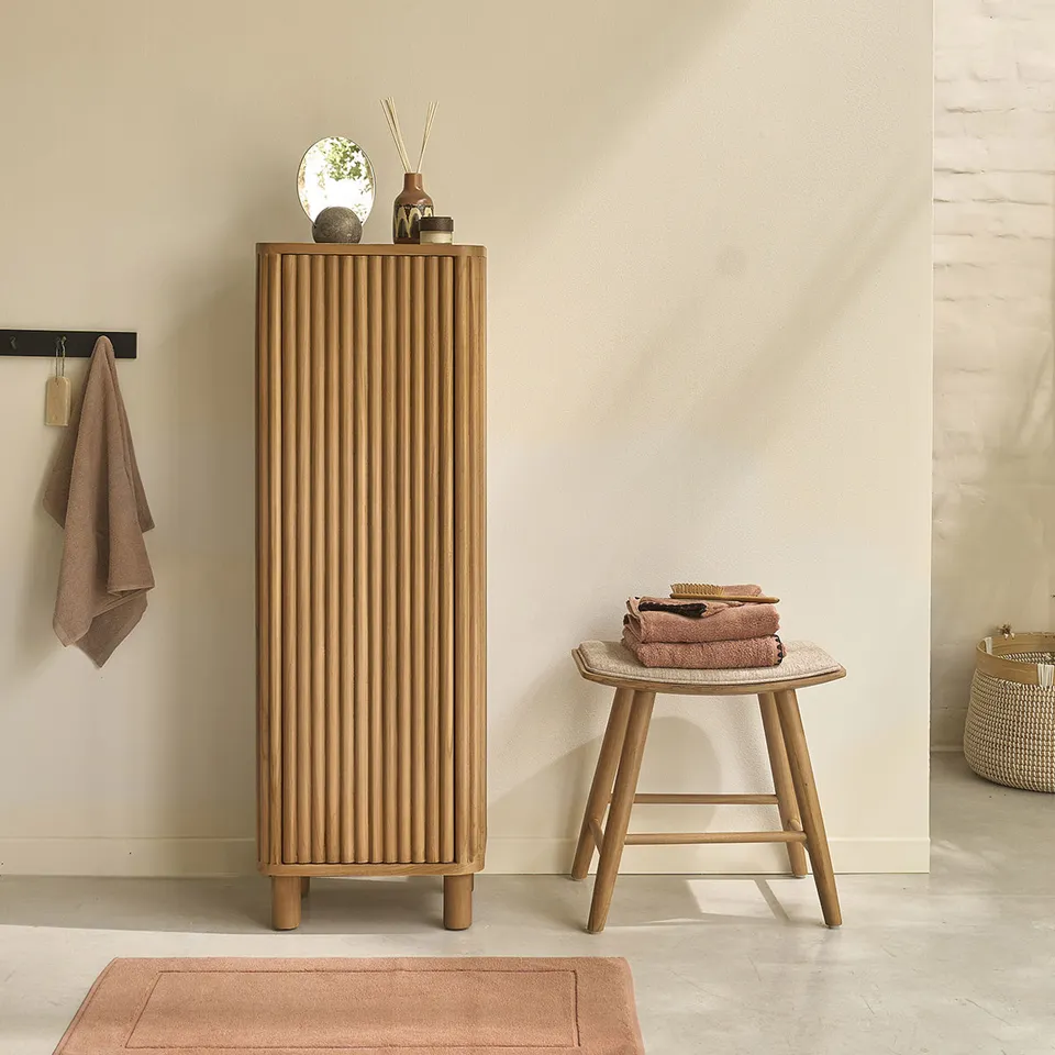 Berah Getah Coline colonne salle de bain teck 120 cm