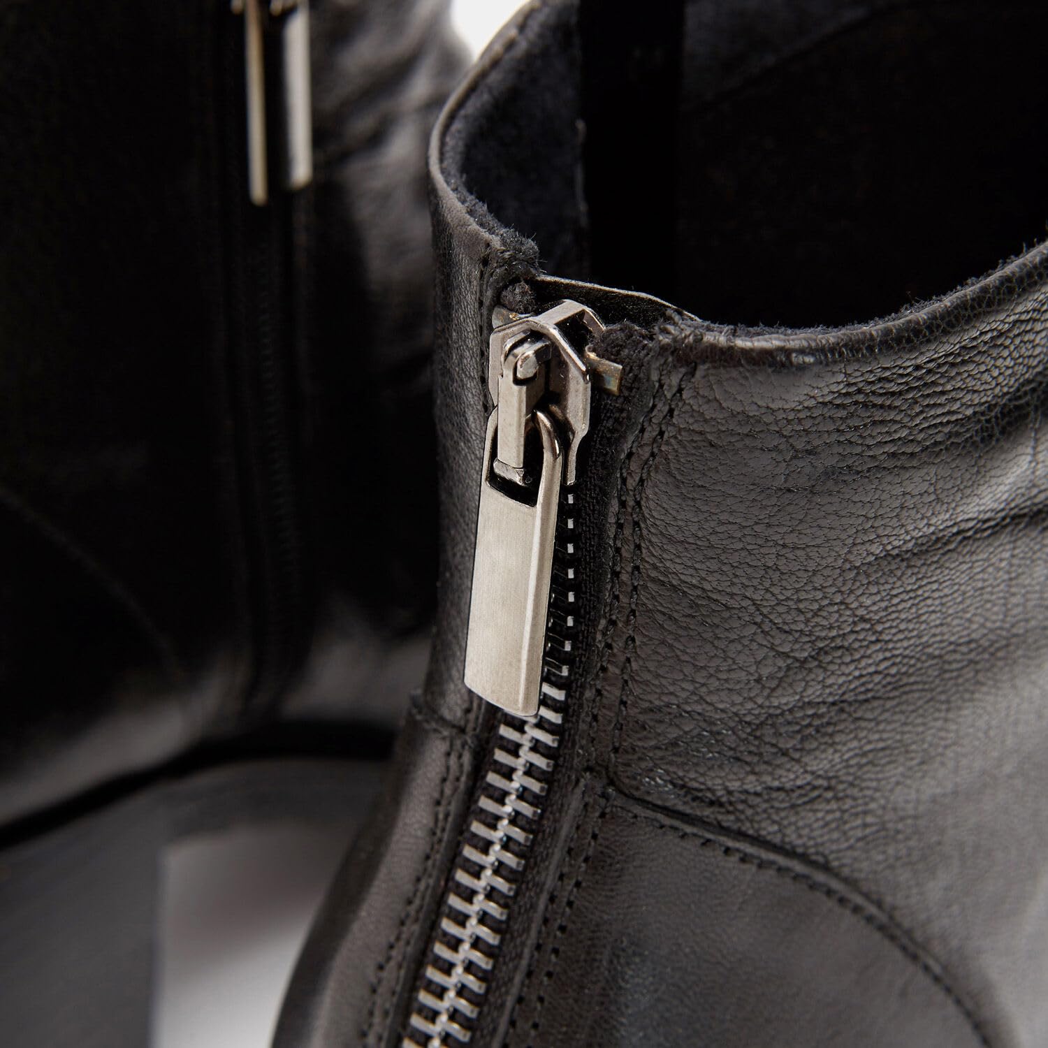 Bata Bottines Cuir à Talon Large Femme Confort