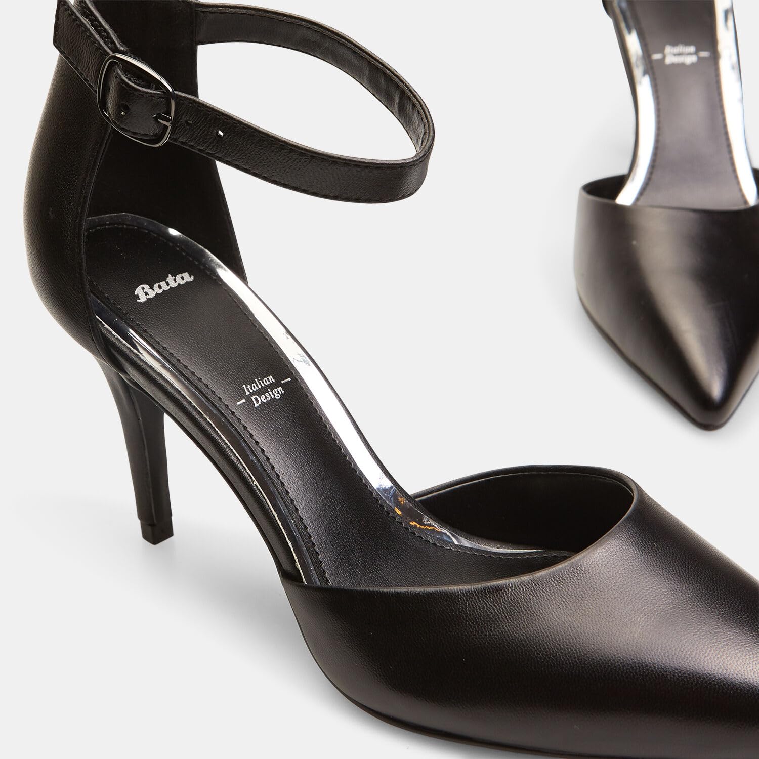 Bata escarpins femme cuir à bride talons