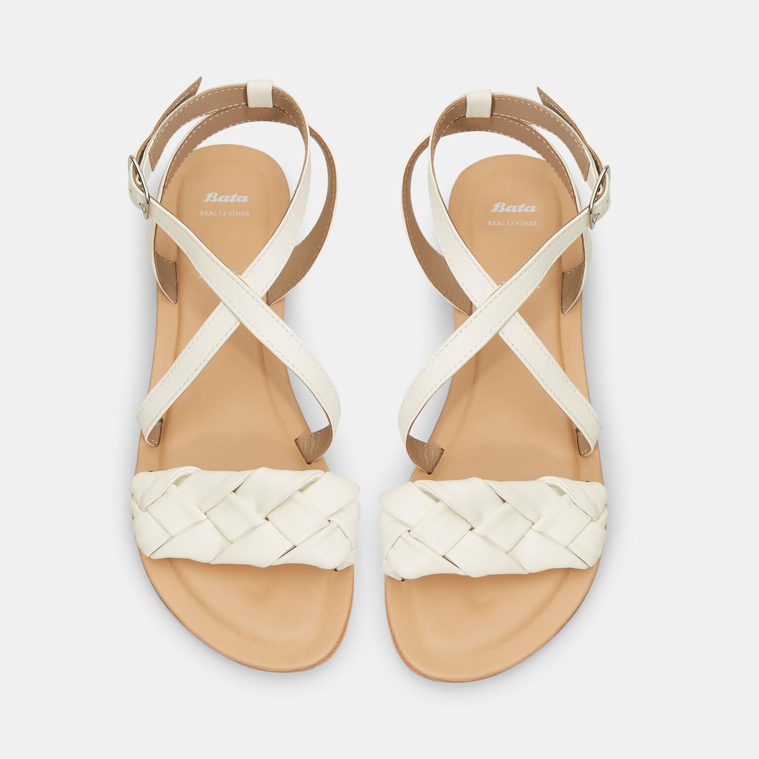 Bata Sandales plates femme cuir - sandales été