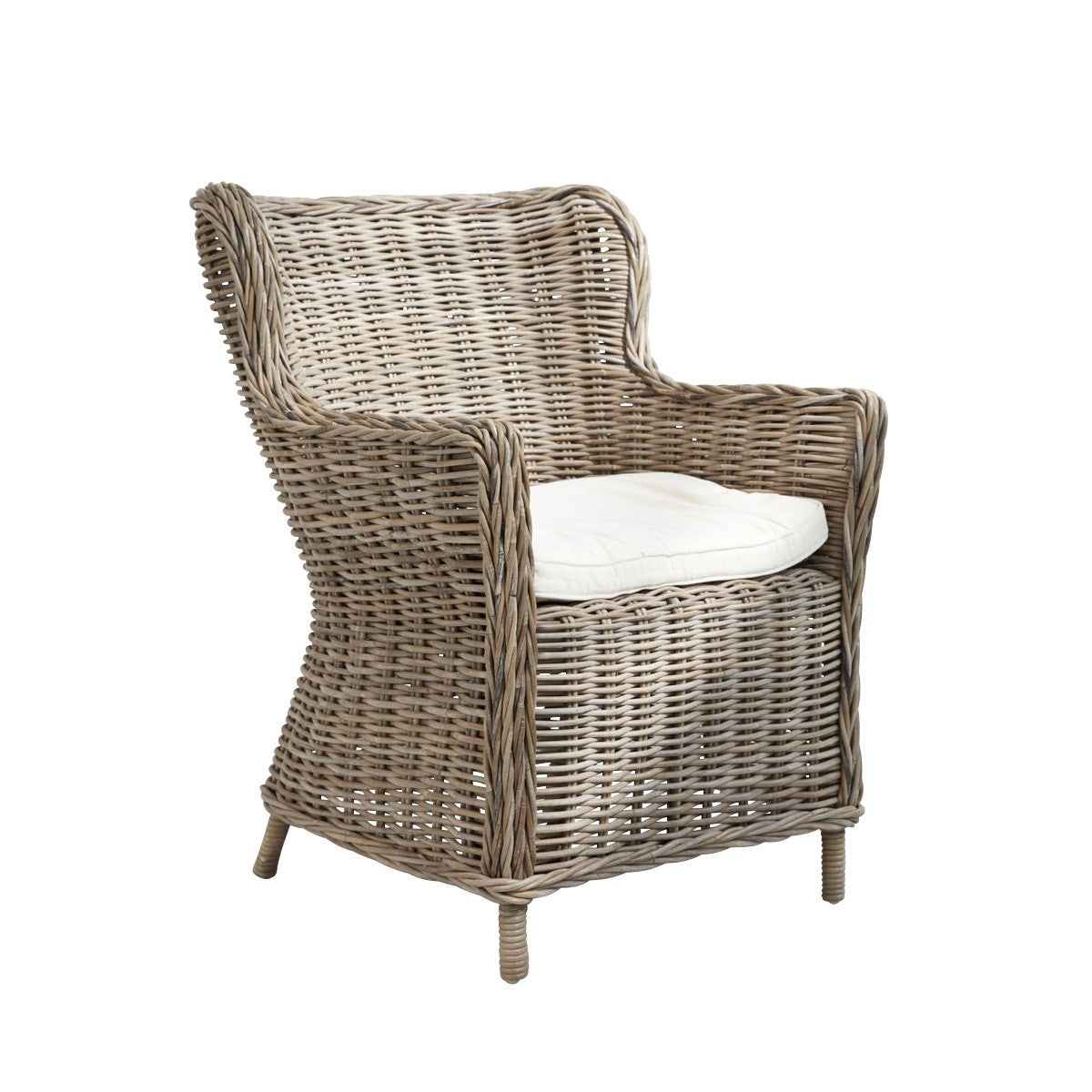 Berah Getah Atlantic fauteuil rotin tressé salon coussin