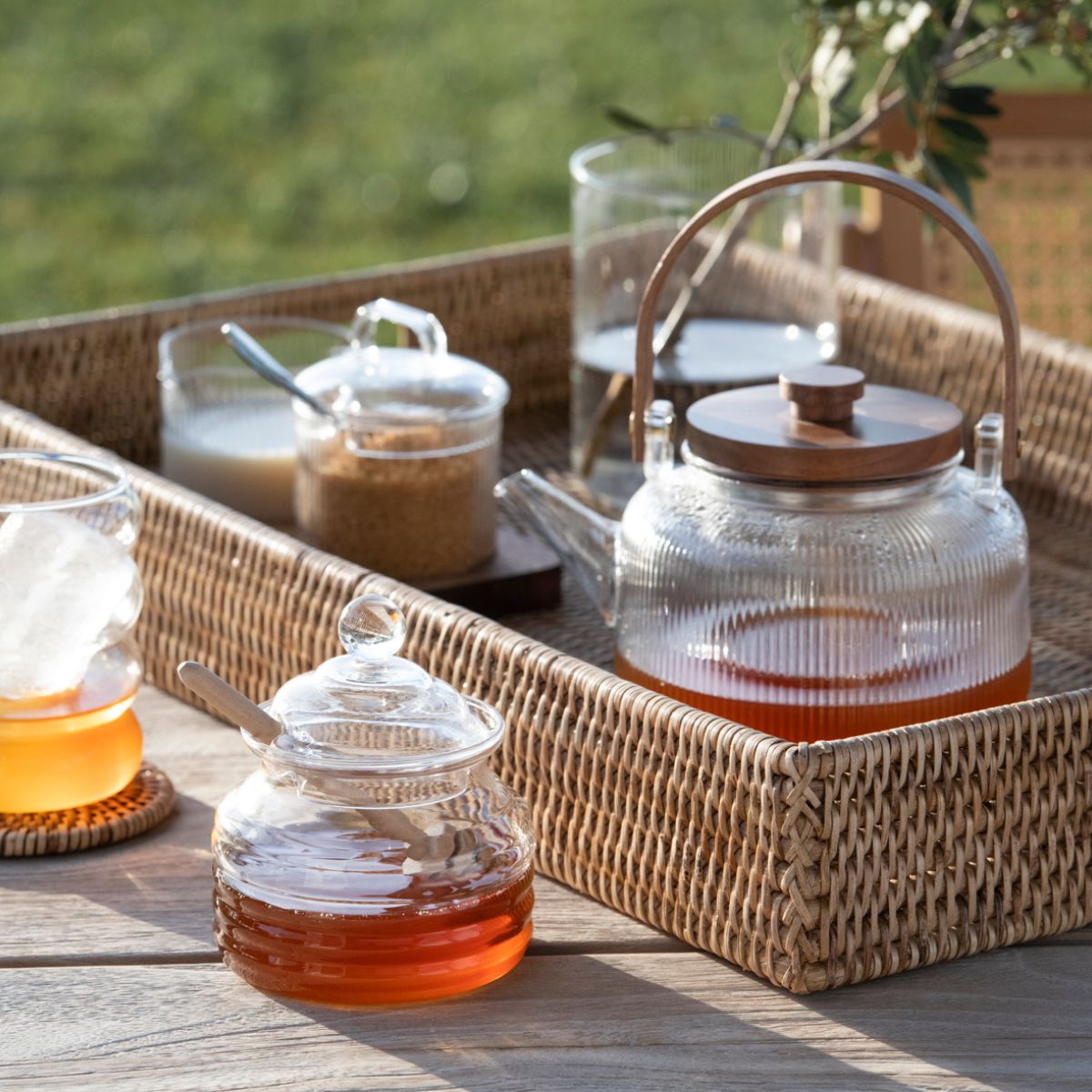 Andrea House Cocina thière verre bois 1 litre