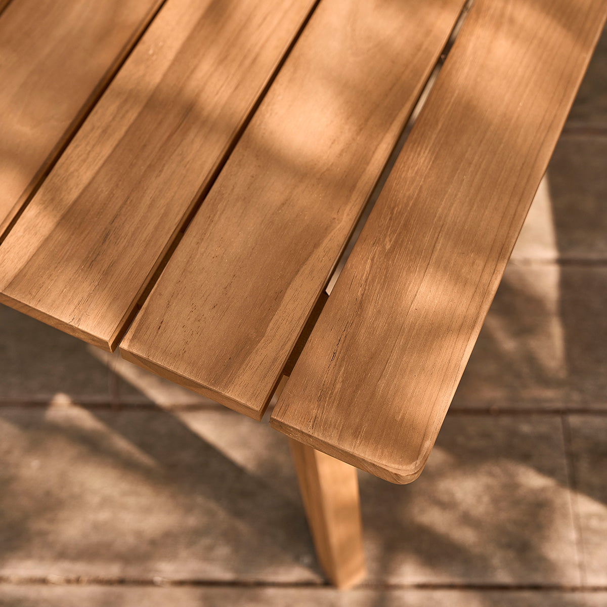 Berah Getah BARI table basse jardin teck massif lattes