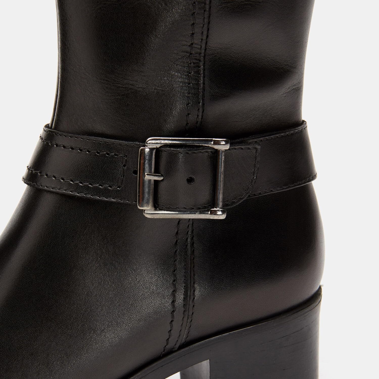 Bata Bottes cuir véritable talon large