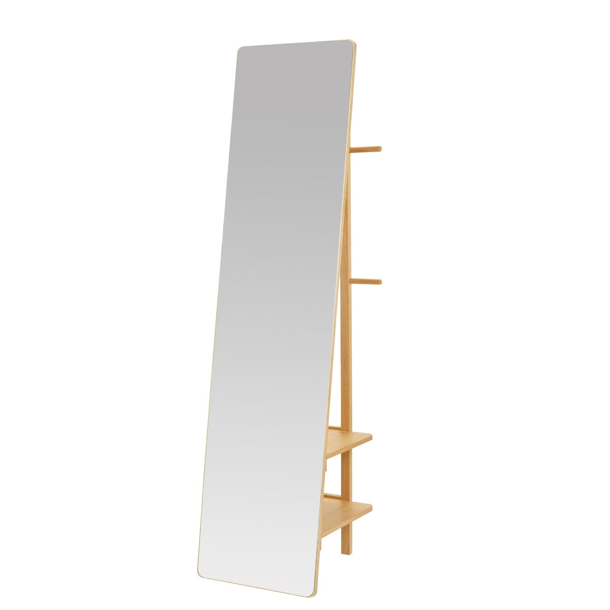 Andrea House miroir nordique bois avec étagère dressing