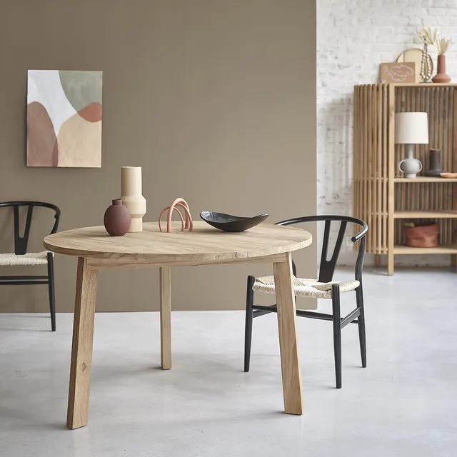 Berah Getah Aldo table à manger ronde teck 4 pers.