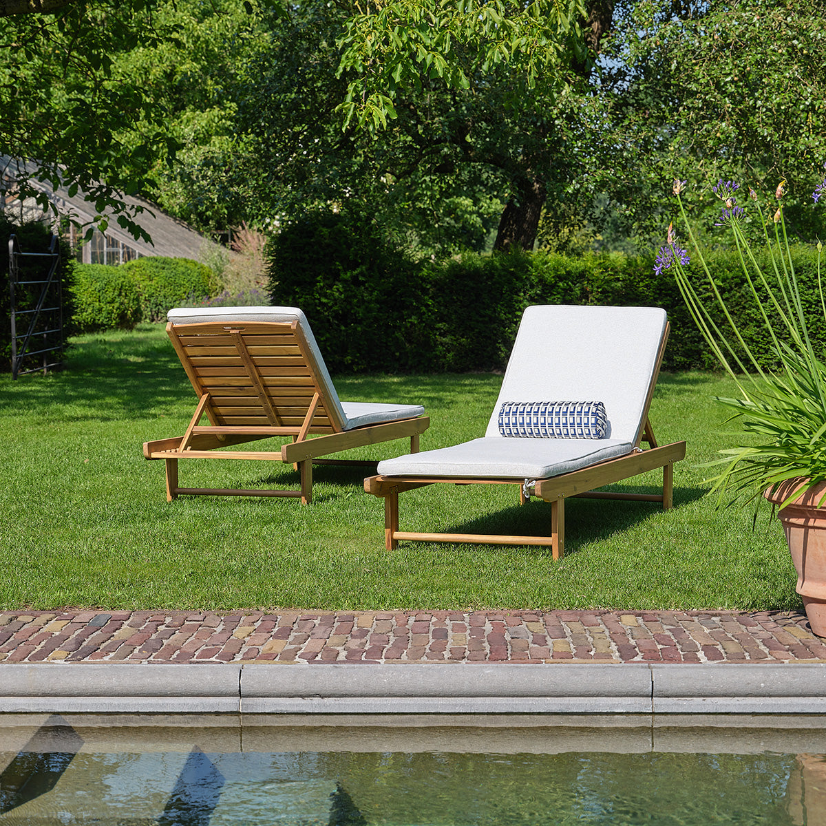 Berah Getah Jardin bain de soleil acacia huilé lot de 2