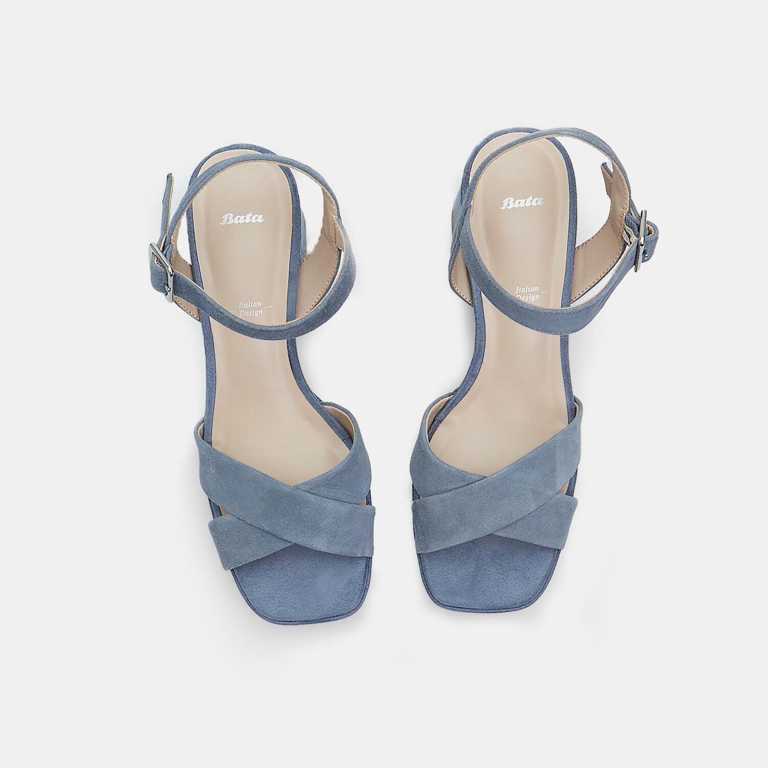 Bata Sandales daim femme talon 7 cm plateforme 1 cm