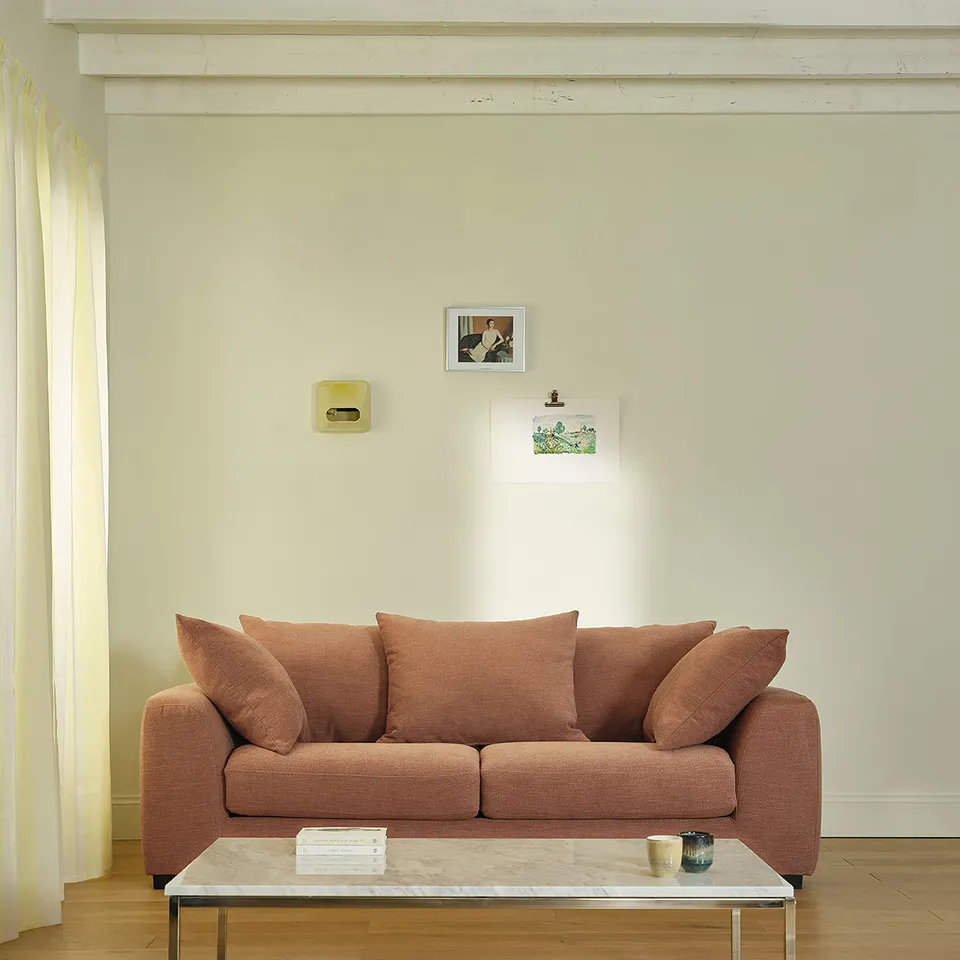 Berah Getah Edmond Canapé Convertible 3 Places Terracotta