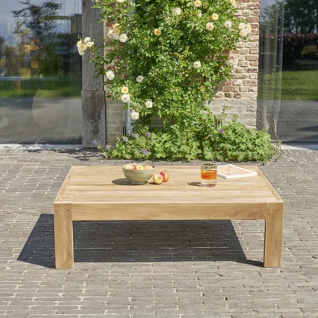 Berah Getah PALMA table basse de jardin teck 102 cm