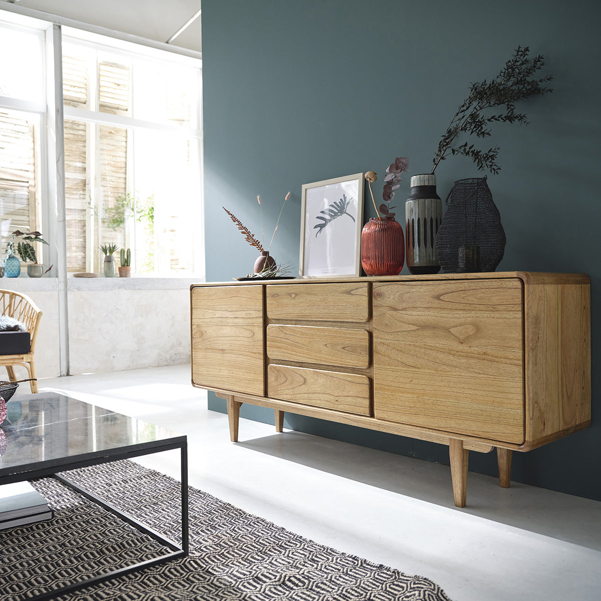 Berah Getah Lison commode mindi massif 180 cm