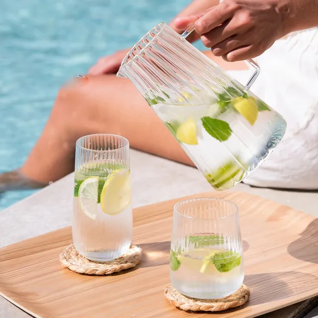 Andrea House Milan set 6 verres verre 450 ml transparents