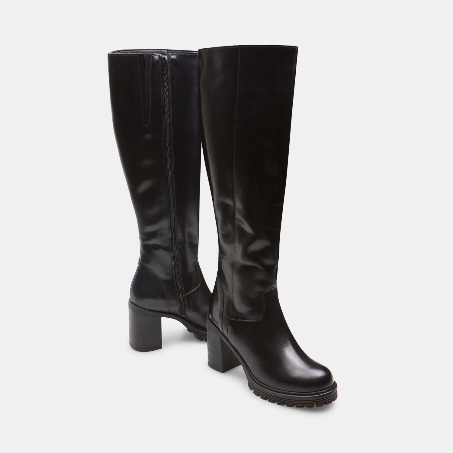 Bata bottes montantes femme cuir talon crantée
