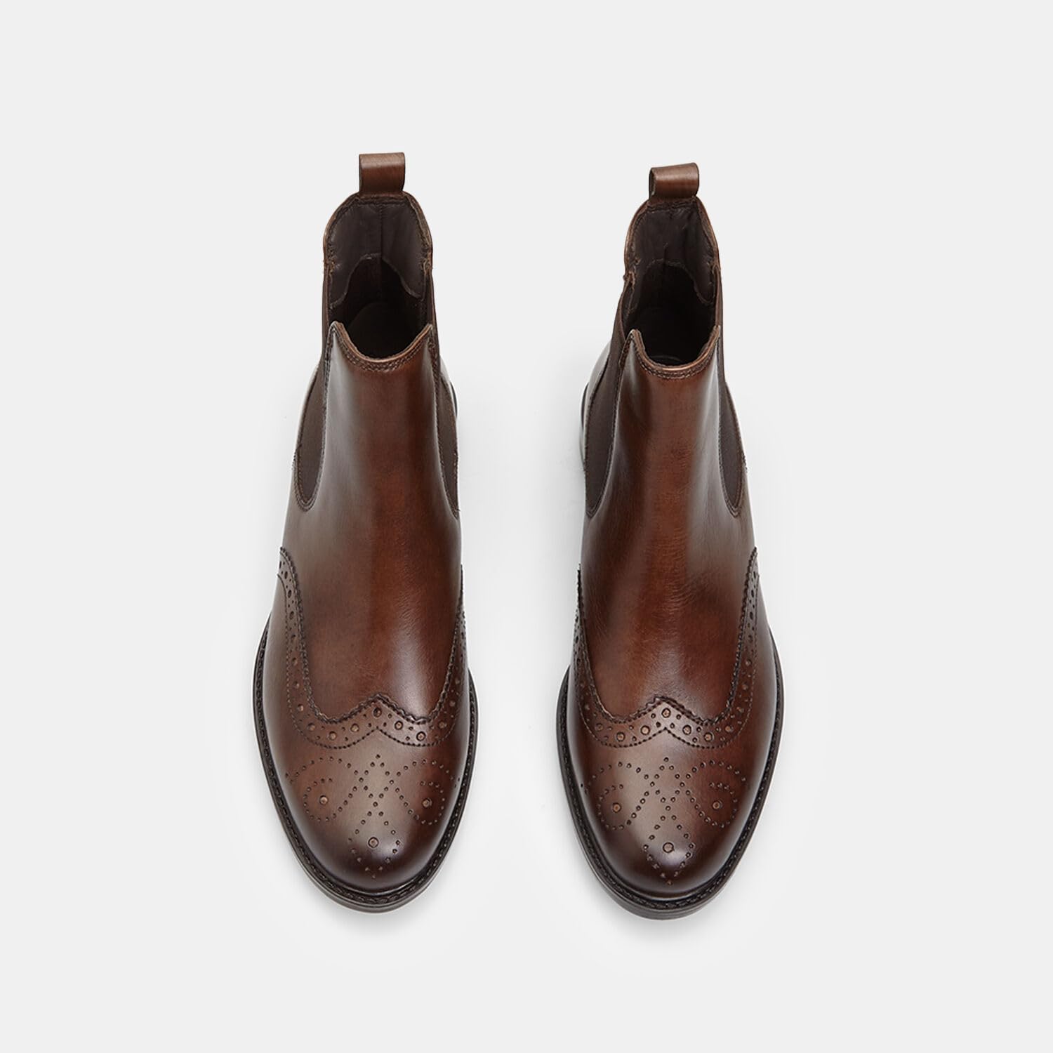 Bata ankle boot femme cuir brogue à lacets
