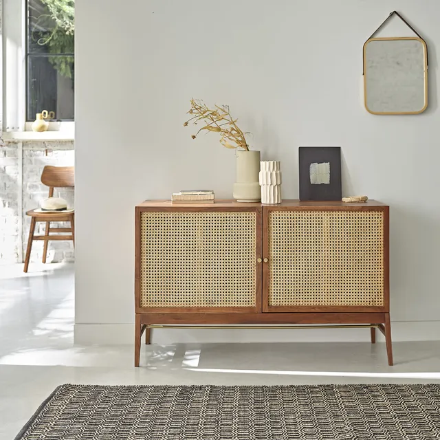 Berah Getah Leontine commode acacia cannage 120 cm