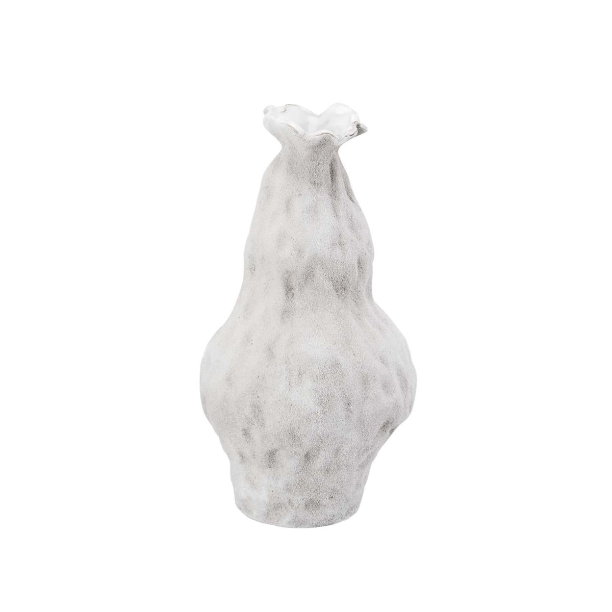 Andrea House Santorini vase céramique blanc