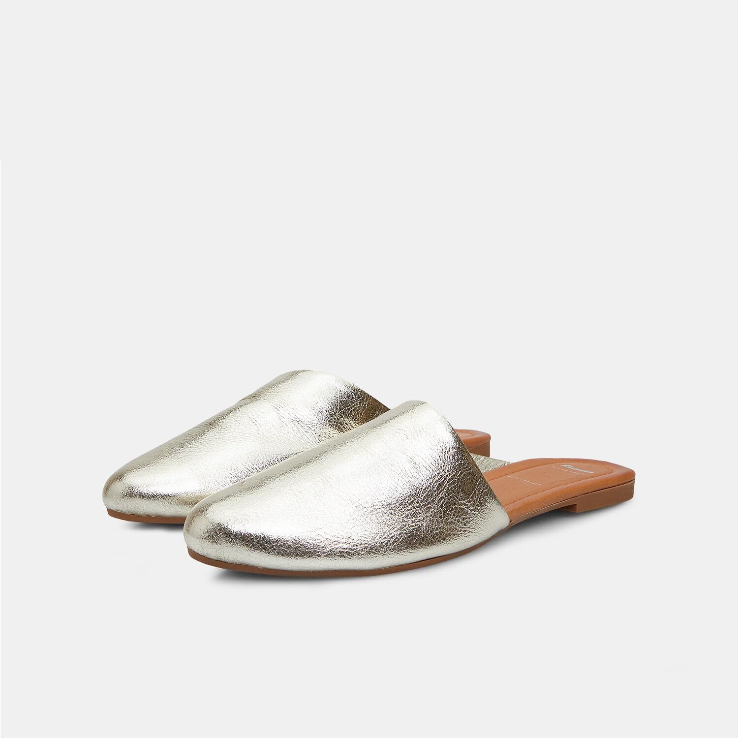 Bata Sandales Mule Plate Femme en Cuir Confortable