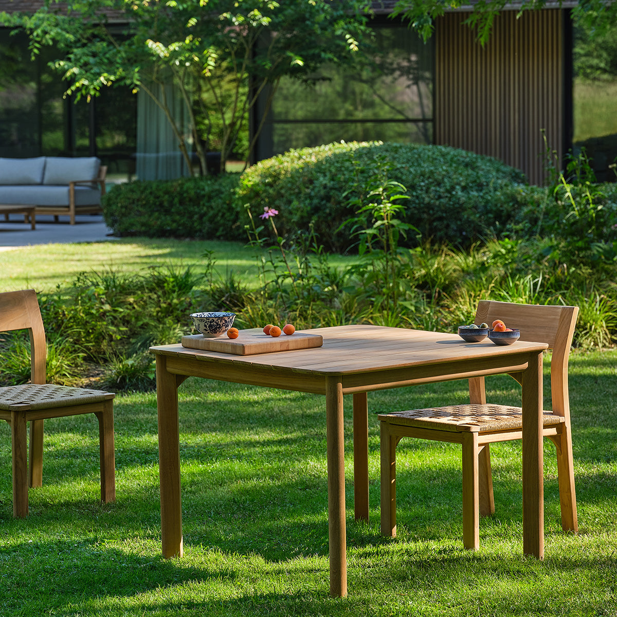 Berah Getah PIANA table jardin teck 100 cm 4 pers.