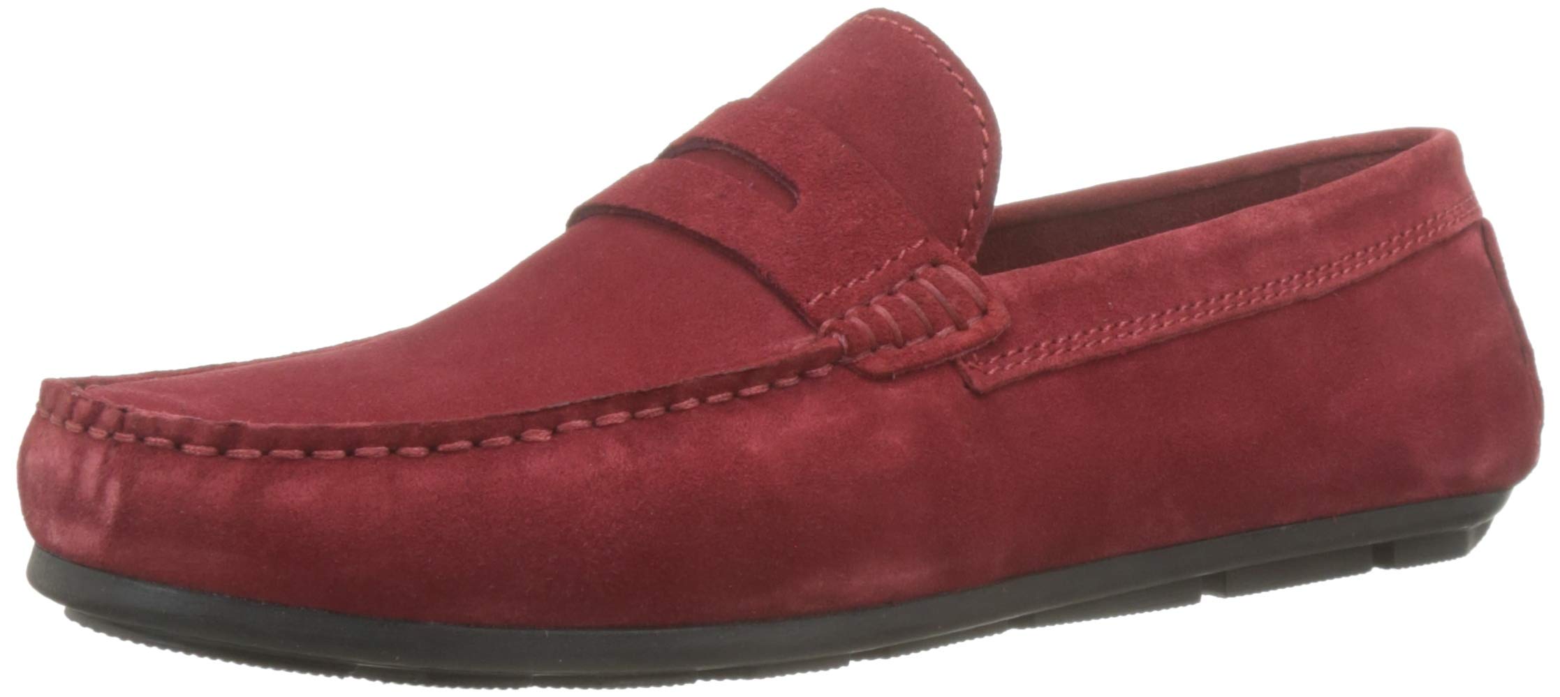 Bata Mocassins Homme suédine rouges confort cuir