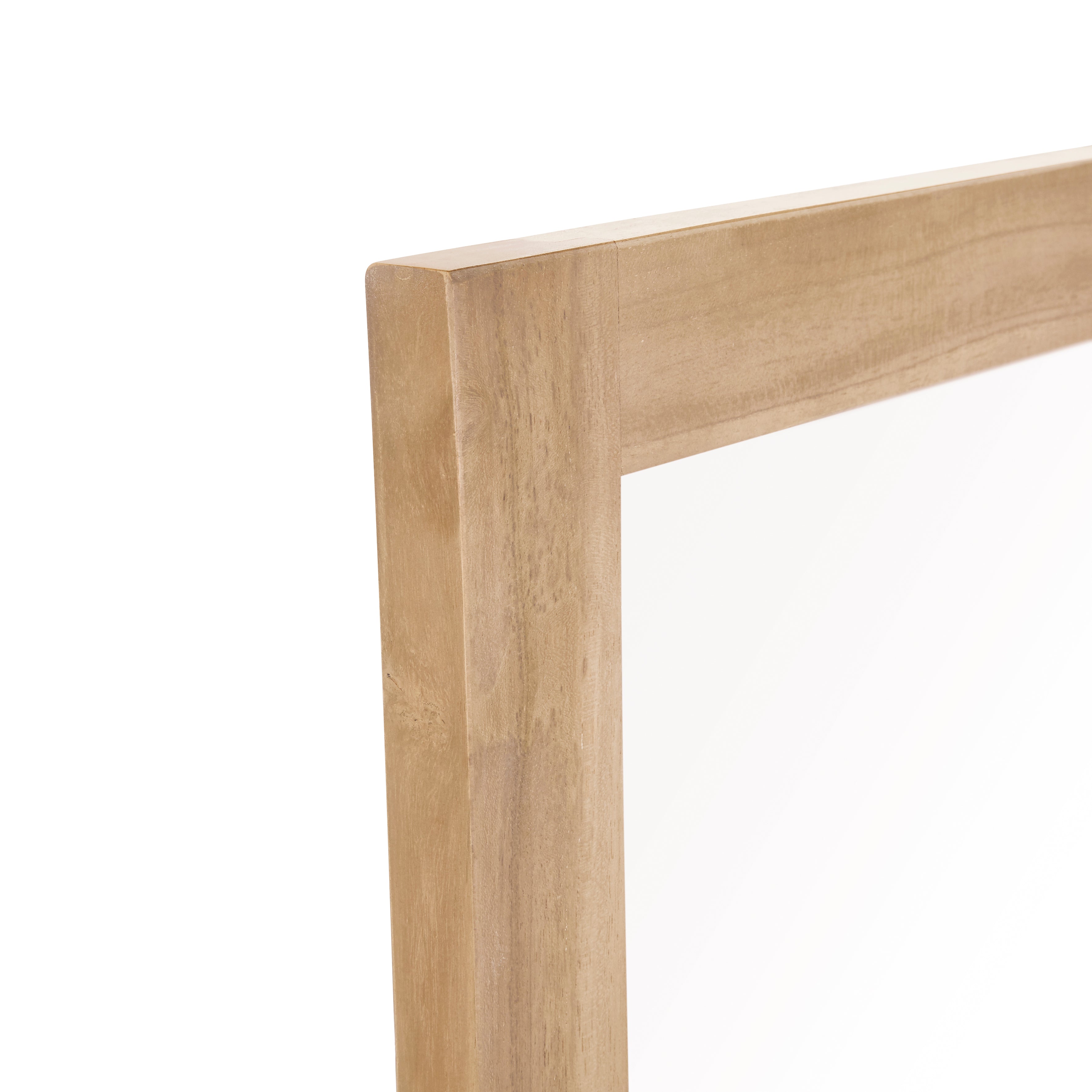 Berah Getah Miroir teck massif rectangulaire 80x50 cm naturel