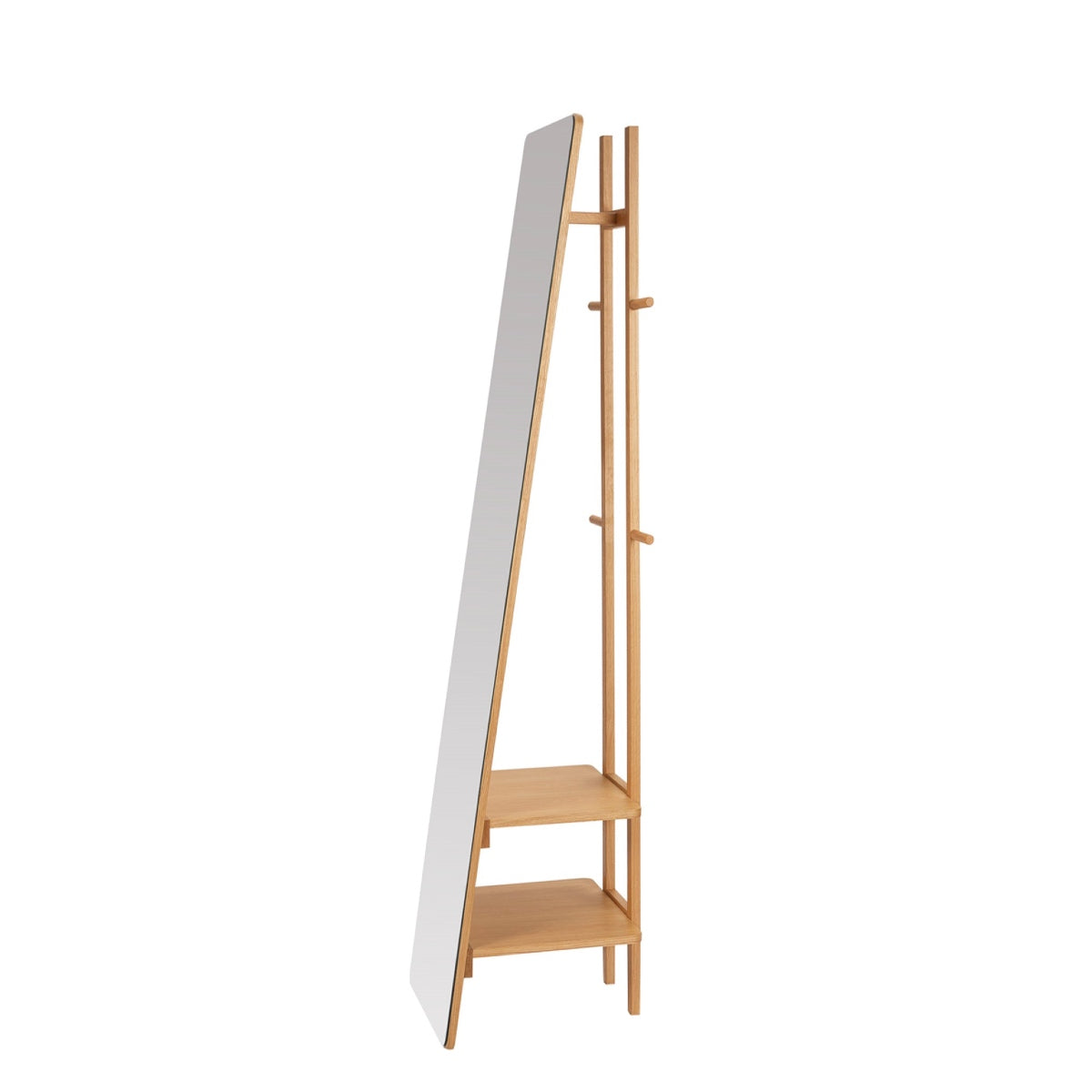 Andrea House miroir nordique bois avec étagère dressing