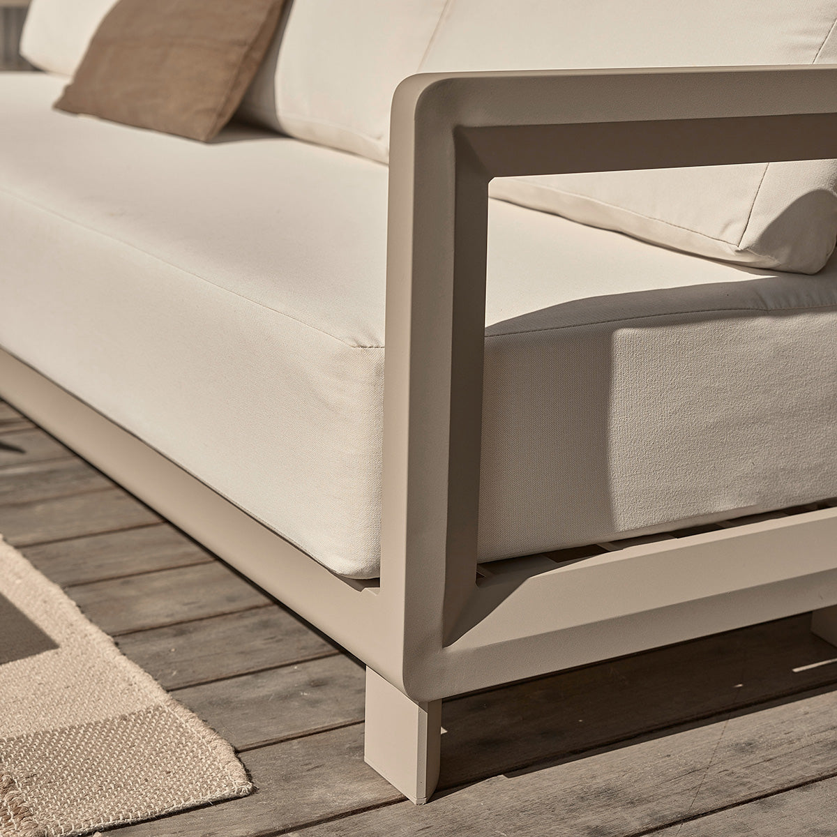 Berah Getah Caliza salon de jardin bas alu taupe 5 pers.