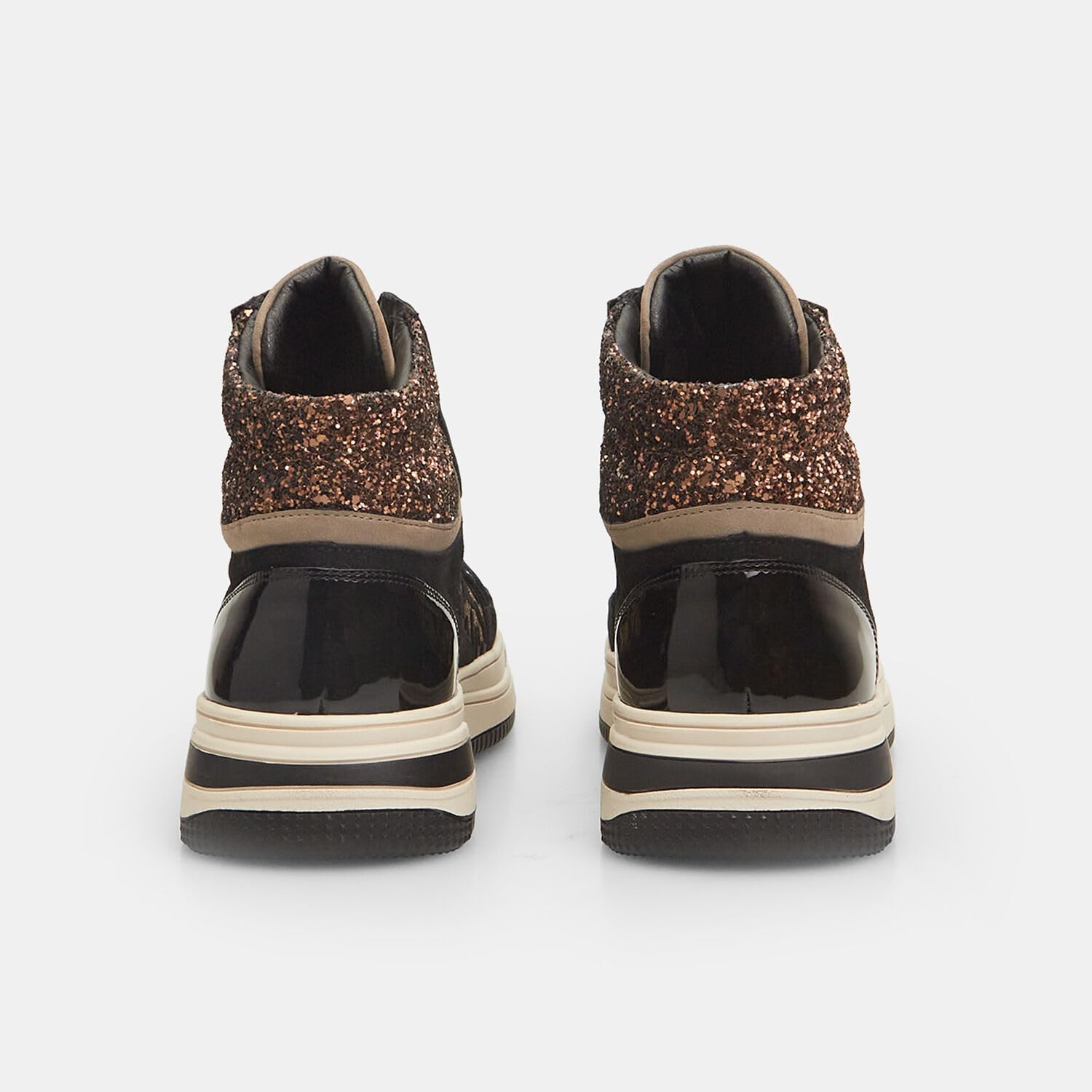 Bata Sneakers hautes femme animalier paillettes