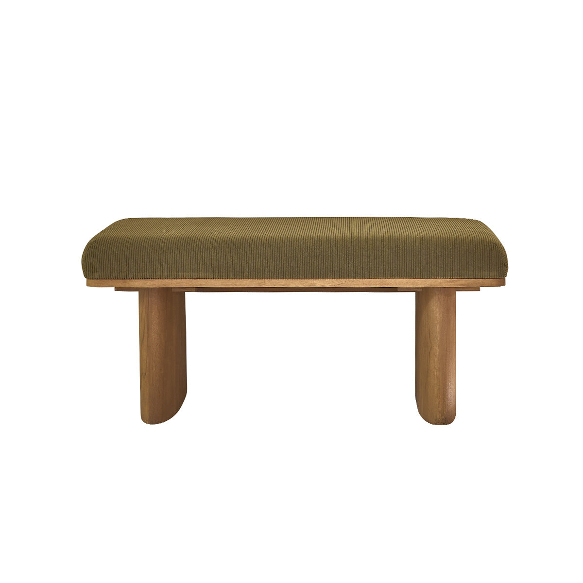 Berah Getah Ambre banc teck 100 cm velours vert