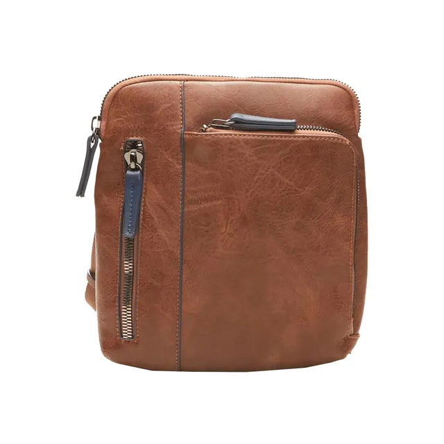 Bata sacoche homme cuir compacte bronzer