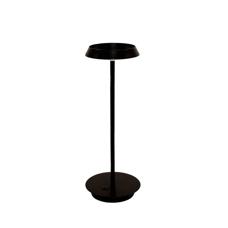 Andrea House Clare lampe LED sans fil noire Ø15x38 cm