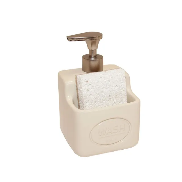 Andrea House Wash distributeur savon ceramique creme