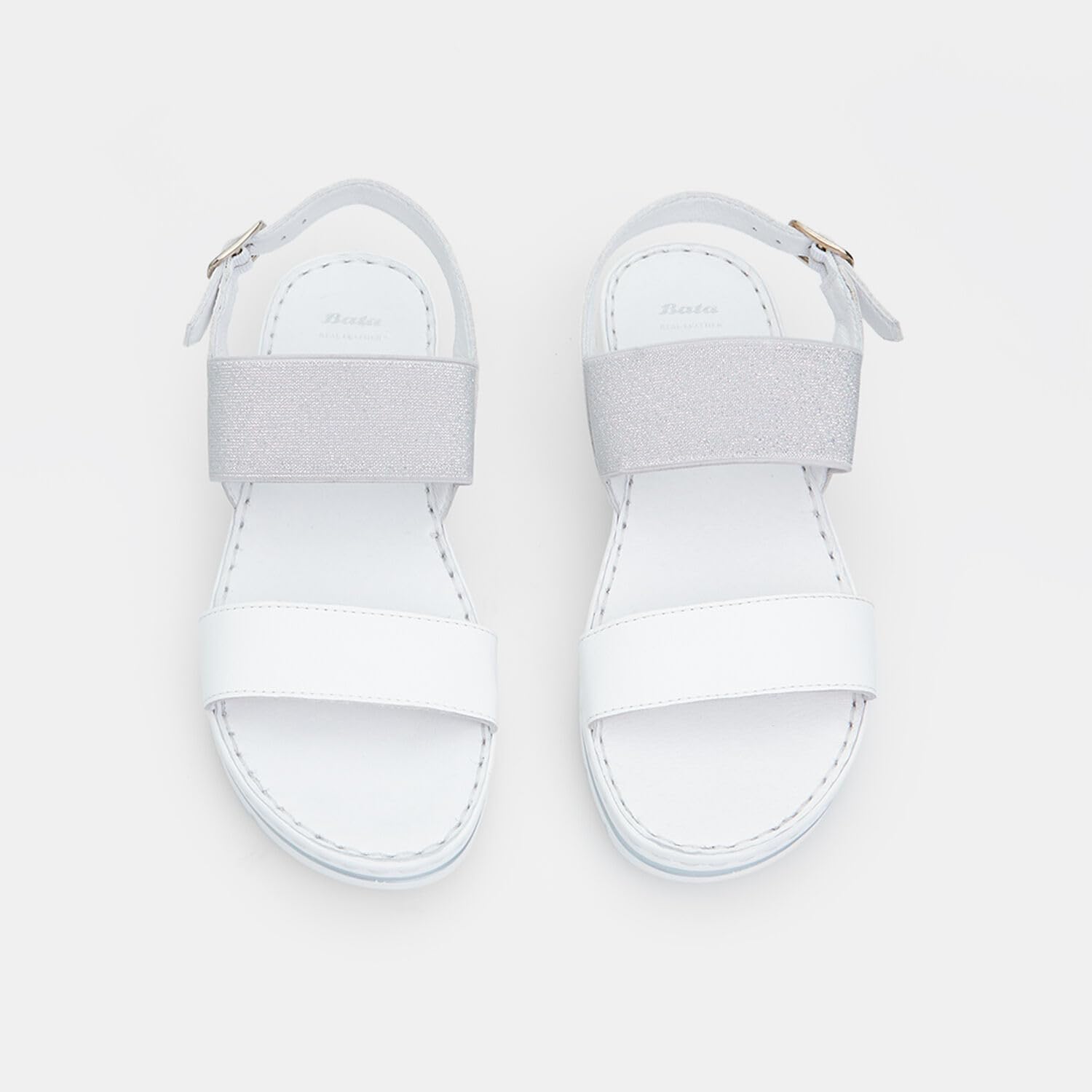 Bata Sandales cuir femme plateforme 3,5 cm