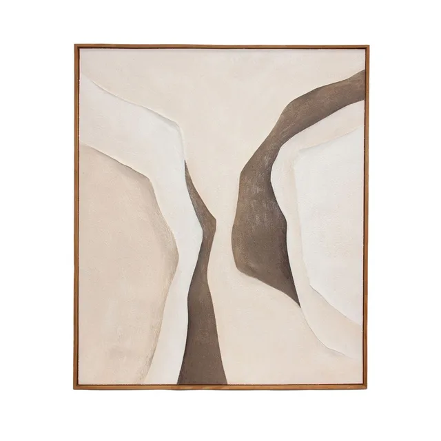 Andrea House Gobi tableau abstrait beige 80x100 cm