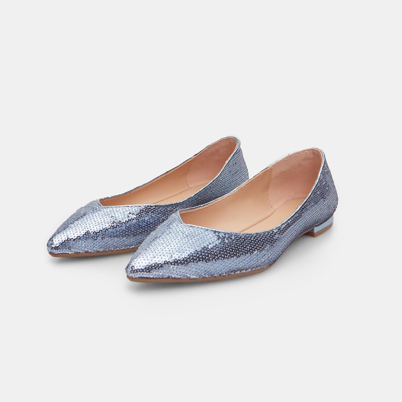 Bata Ballerines paillettes ballerines femme bleu 40 EU bout allongé