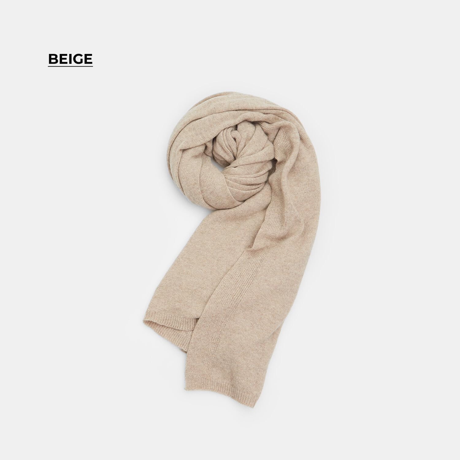 Bata écharpe femme laine cachemire beige taille unique