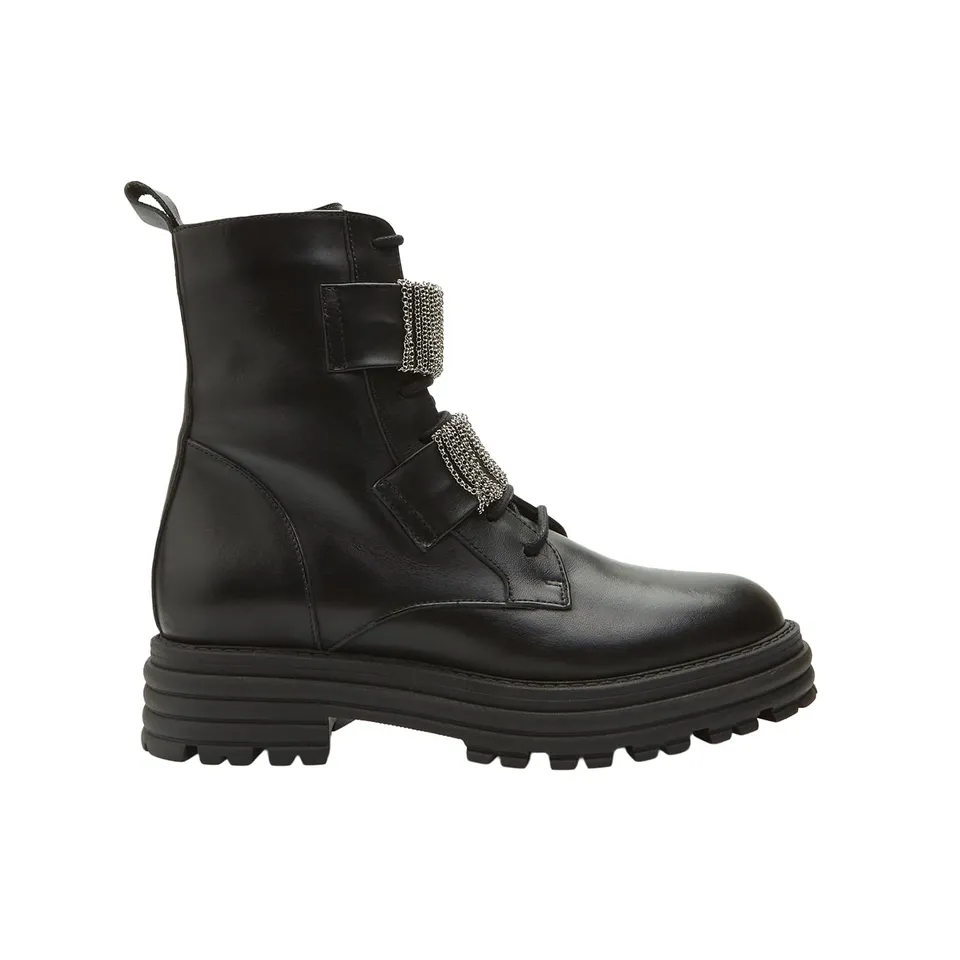 Bata bottes femme bottes cuir militaire