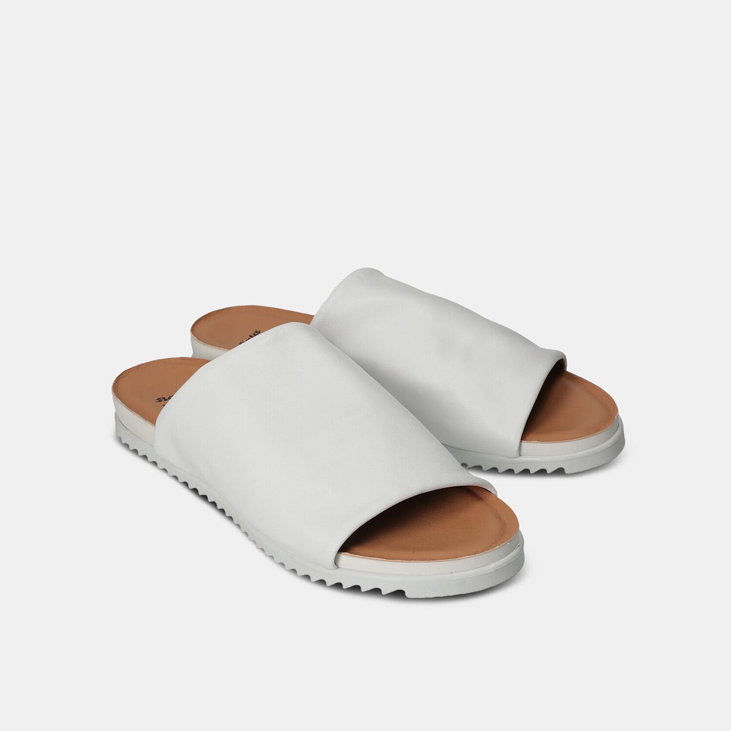 Bata Mules cuir femme sandales plates confort