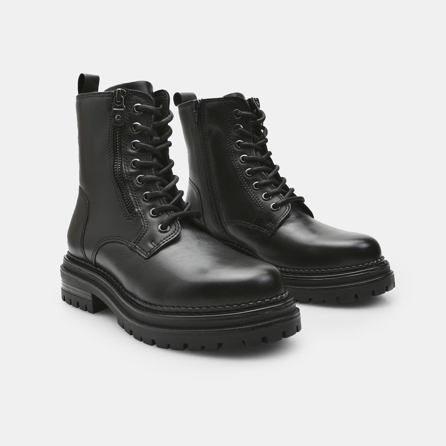 Bata Bottes combat cuir femme robustes
