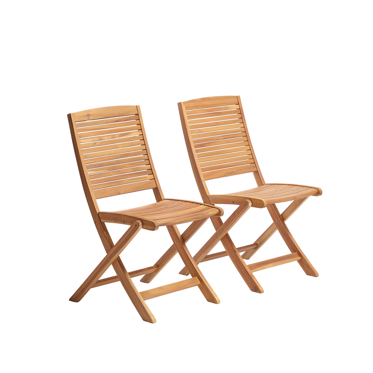 Berah Getah Jardin chaise pliante acacia huilé lot de 2