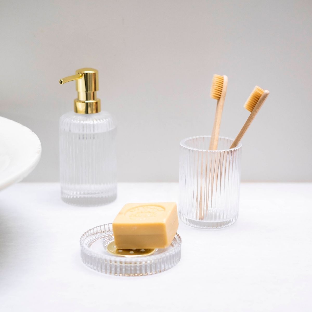 Andrea House Baño porte-brosses verre classique salle de bain