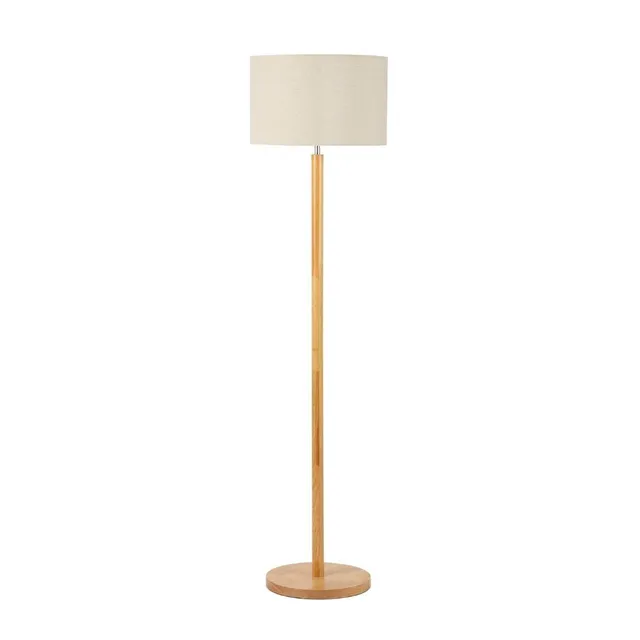 Andrea House lampadaire bois et lin moderne