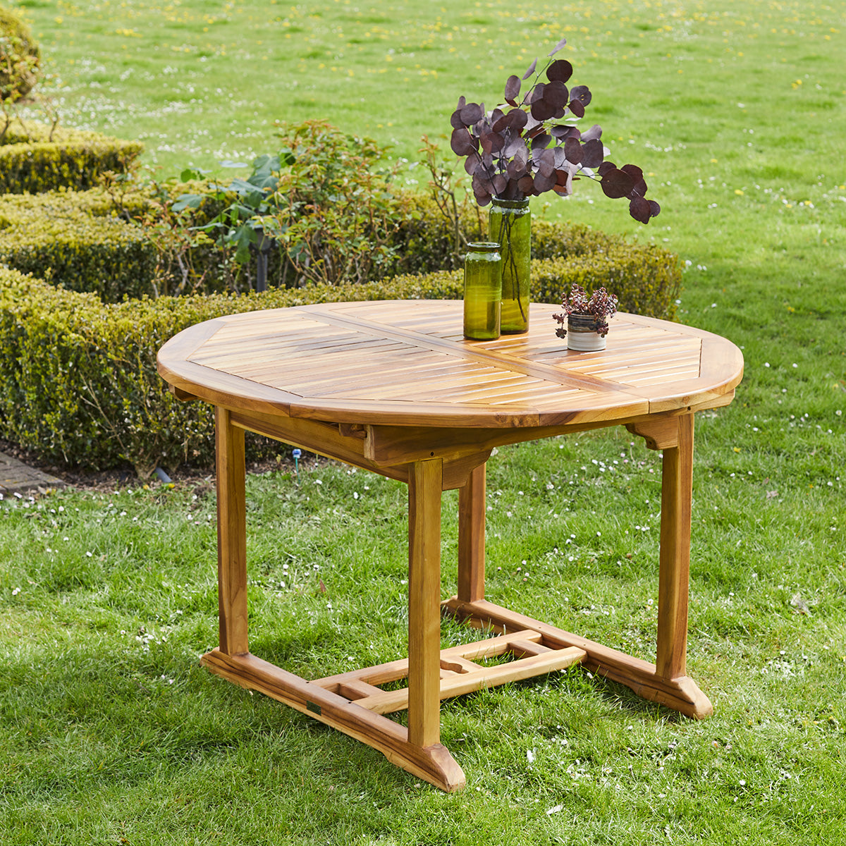 Berah Getah Bali table jardin teck huilé ovale 6/8 pers
