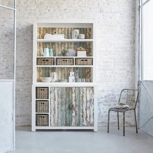 Berah Getah ATLANTIC bibliothèque bois recyclé 125 cm