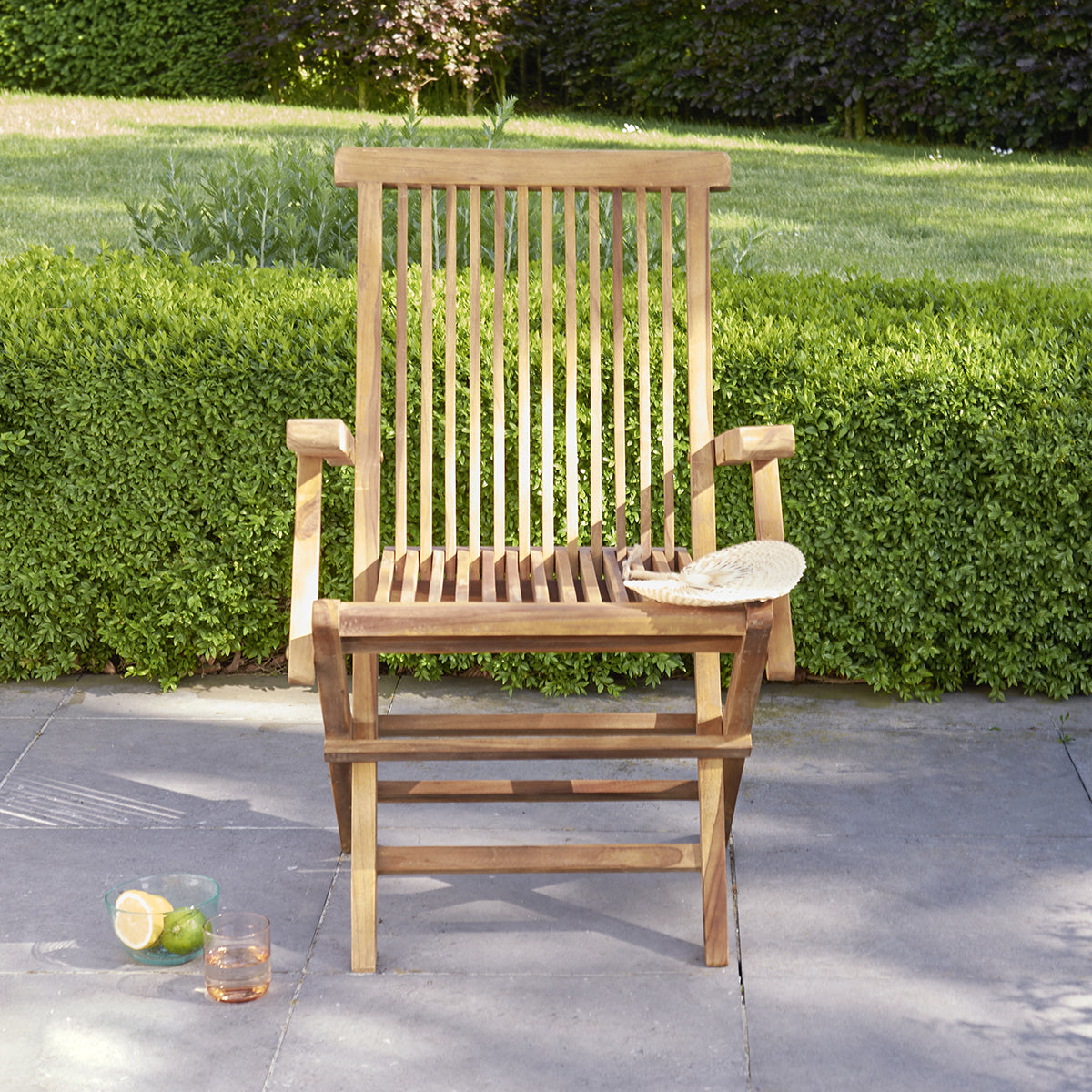 Berah Getah Bali fauteuil jardin teck lot 4 pliant