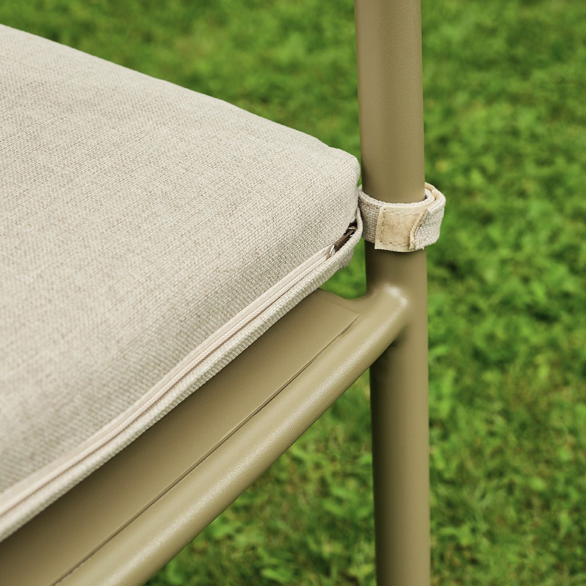 Berah Getah SARO fauteuil jardin aluminium lot de 2 beige