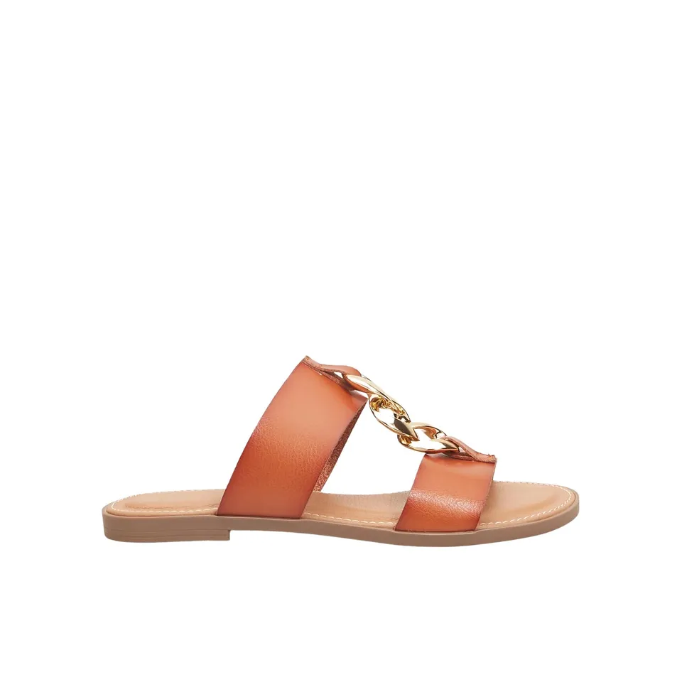 Bata Mules plates femme chaîne élégante été