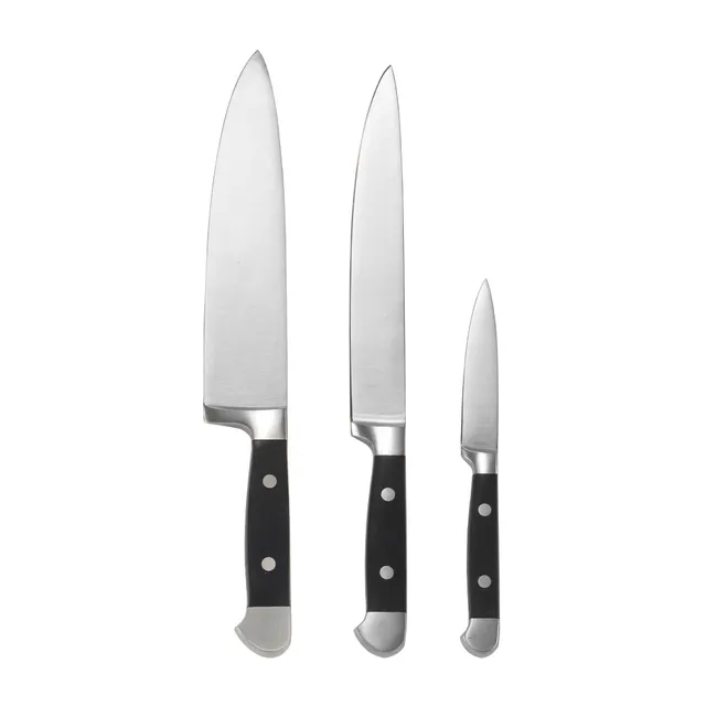 Andrea House Cocina set 3 couteaux cuisine acier