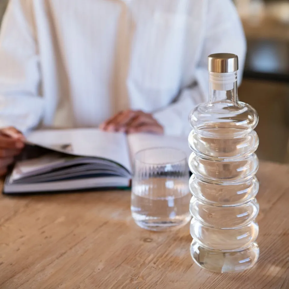 Andrea House bouteille eau verre spirale 1 L